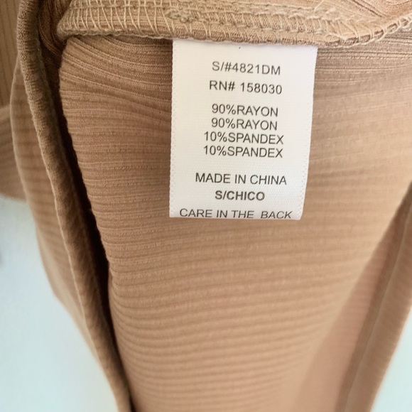 Long Sleeve Ribbed Knit Shirtdress - Picture 4 of 5